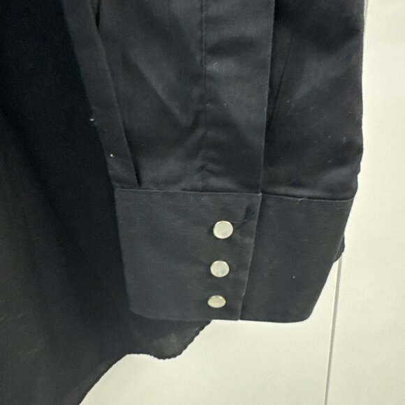 ELY Diamond Men's Size  XL Pearl Snap Western Embroidered Shirt Black - A19 - Picture 4 of 11